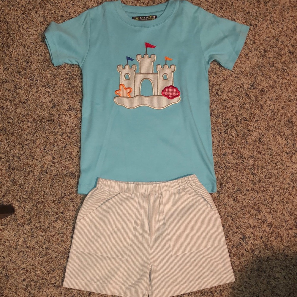 Boys Sandcastle top and shorts set